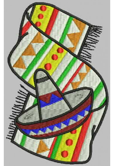 Cac011 - Mexican hat and poncho